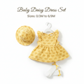 Baby Daisy Dress Set with Hat & Socks - Yellow