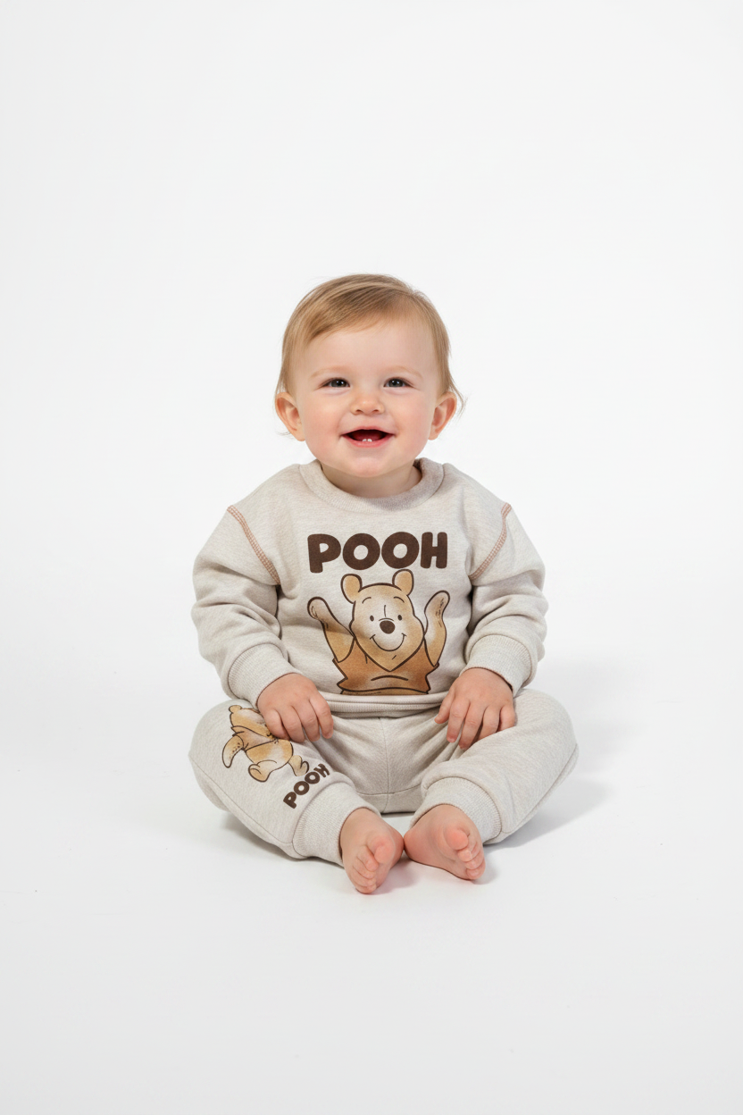 Baby Winnie the Pooh Sweatsuit Set - Beige