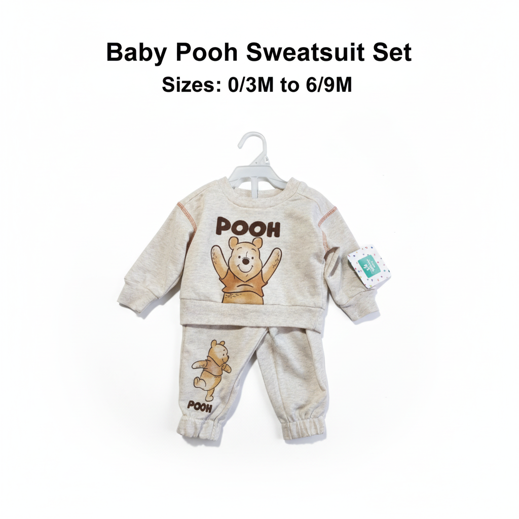 Baby Winnie the Pooh Sweatsuit Set - Beige