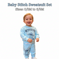 Baby Stitch Sweatsuit Set - Light Blue