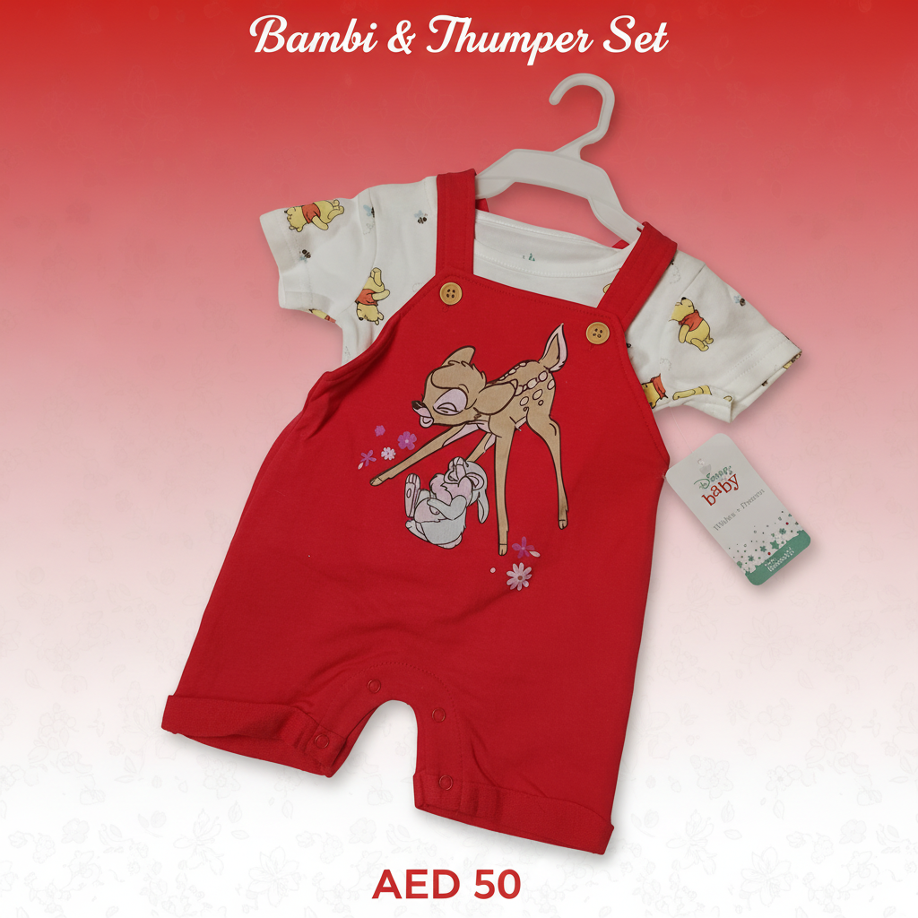 Bambi & Thumper Baby Dungaree Set – Disney Baby Original