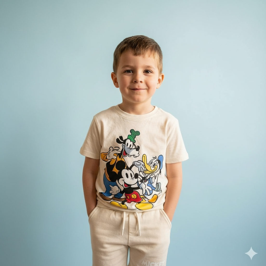 Boys Disney Friends T-Shirt & Shorts Set – Cream by Next