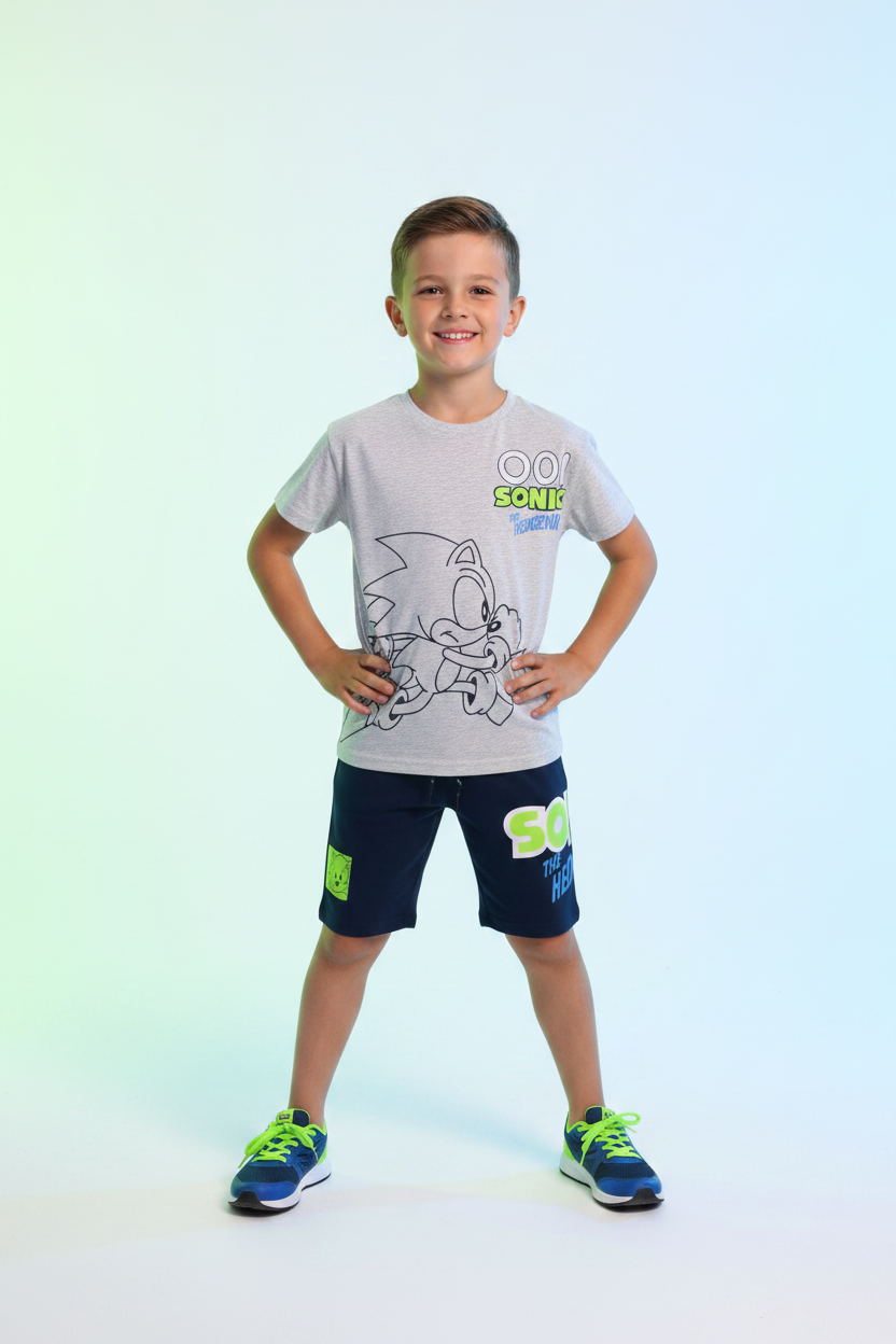 Boys Sonic The Hedgehog T-Shirt & Shorts Set