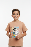 Crayon Shin-chan "Little Painter" Kids T-Shirt – Peach
