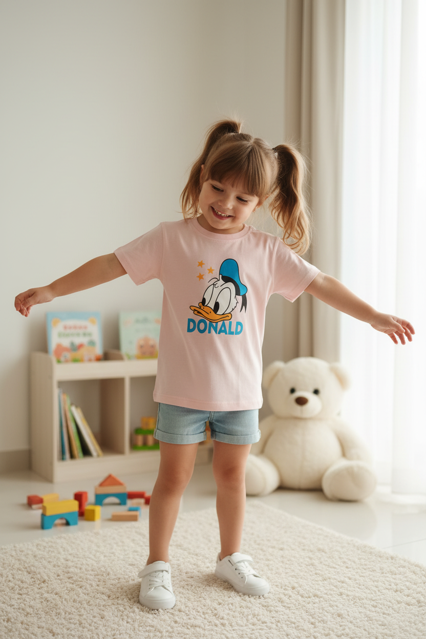 Donald Duck Kids T-Shirt – Pink