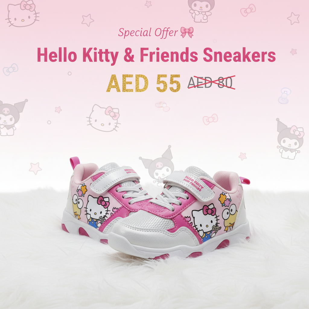 Hello Kitty & Friends Sneakers for Girls - White & Pink