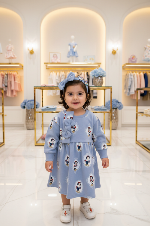 Baby Girls Disney Snow White Dress with Hair Accessories VIP Style