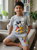 Boys Mickey Mouse T-Shirt & Shorts Set – Grey by Zara