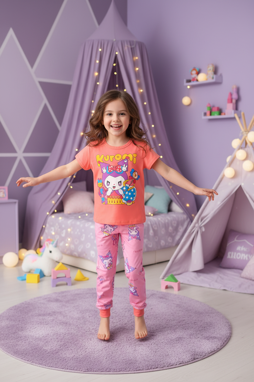 Kuromi Go Racer Girls Pyjama Set