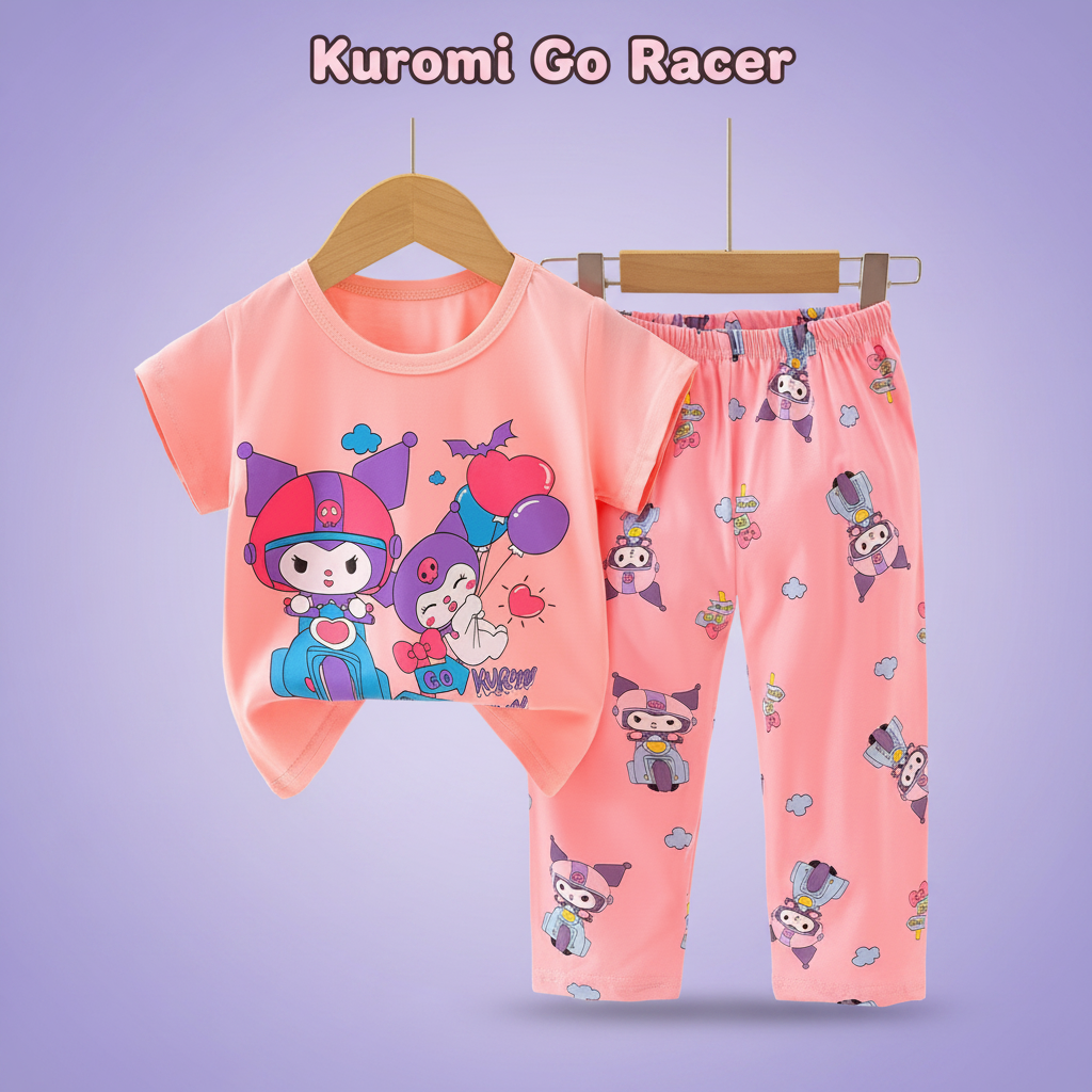Kuromi Go Racer Girls Pyjama Set