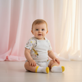 Baby 3-Piece Giraffe Dungaree, Floral T-Shirt & Socks Set