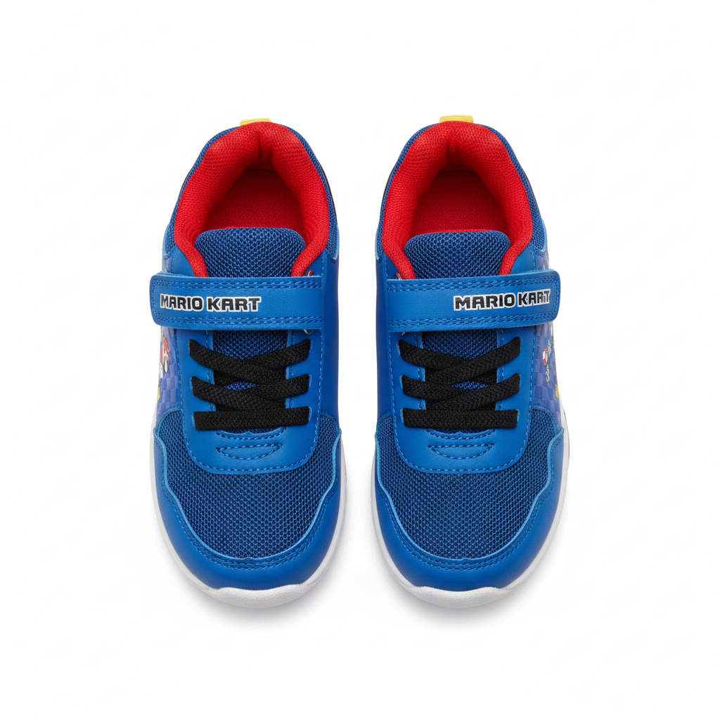 Mario Kart Sneakers for Boys - Blue & Red