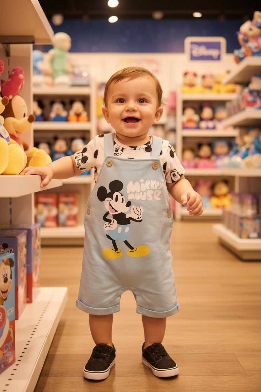 Mickey Mouse Baby Dungaree Set – Disney Original