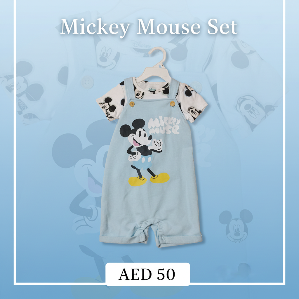 Mickey Mouse Baby Dungaree Set – Disney Original