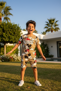 Boys Disney Mickey Mouse All-Over Print T-Shirt & Shorts Set by Next