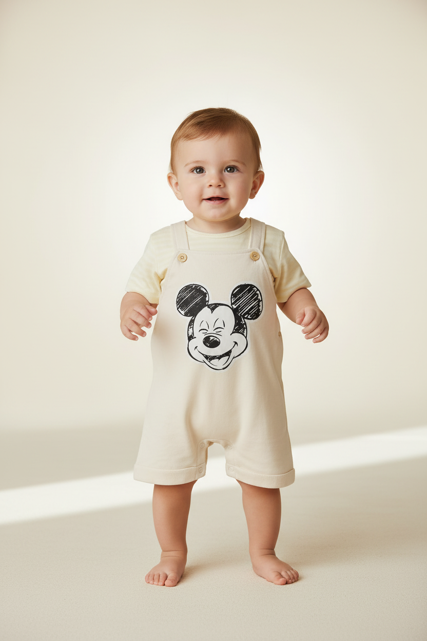 Mickey Mouse Sketch Baby Dungaree – Disney Original