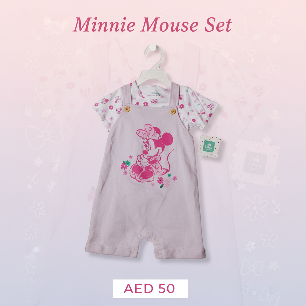 Minnie Mouse Baby Dungaree Set – Disney Original