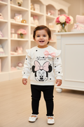 Baby Girls Disney George Minnie Mouse Sweatshirt & Leggings Set