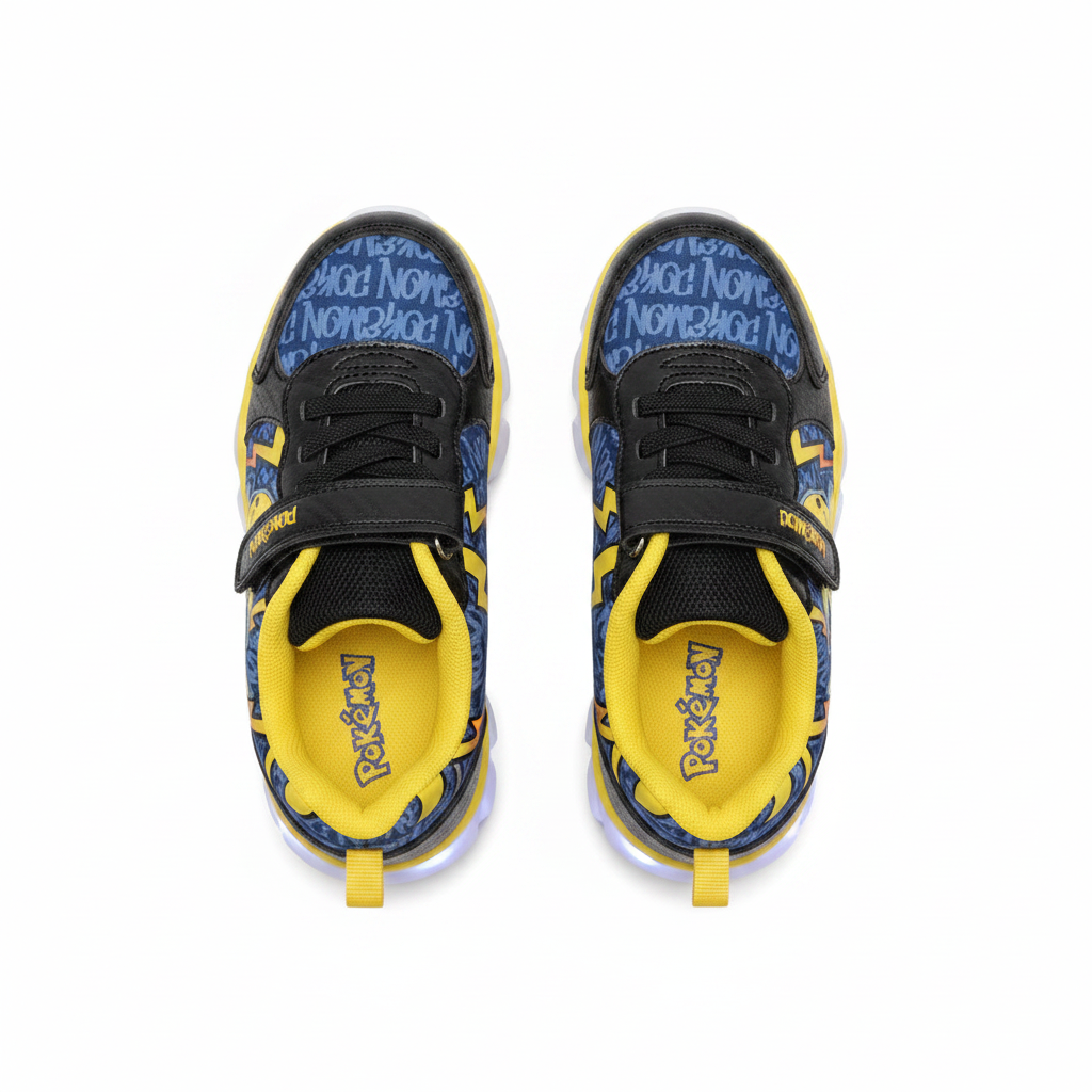 Pokémon Pikachu Light-Up Sneakers for Boys - Black & Yellow