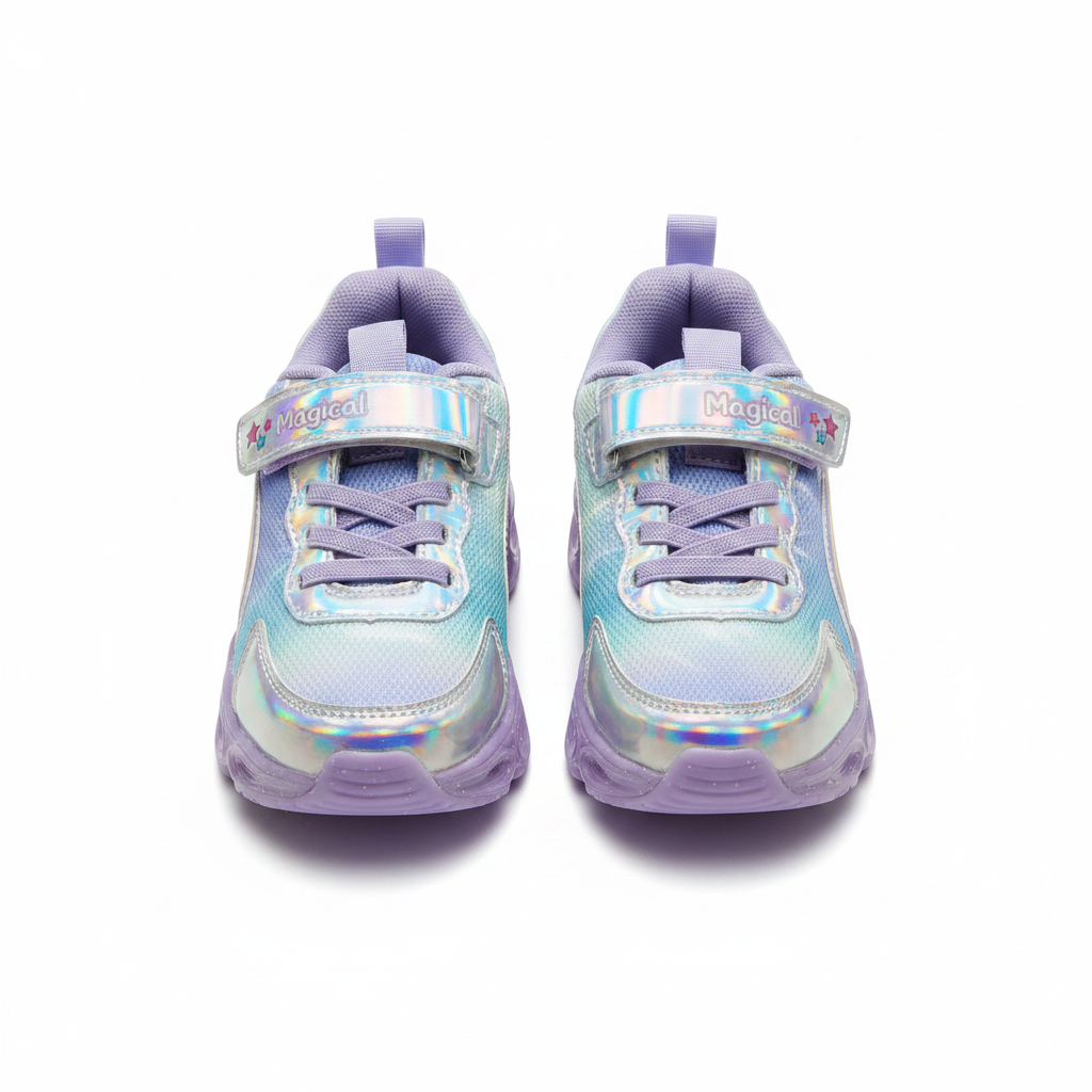 Purple Unicorn Holographic Sneakers for Girls