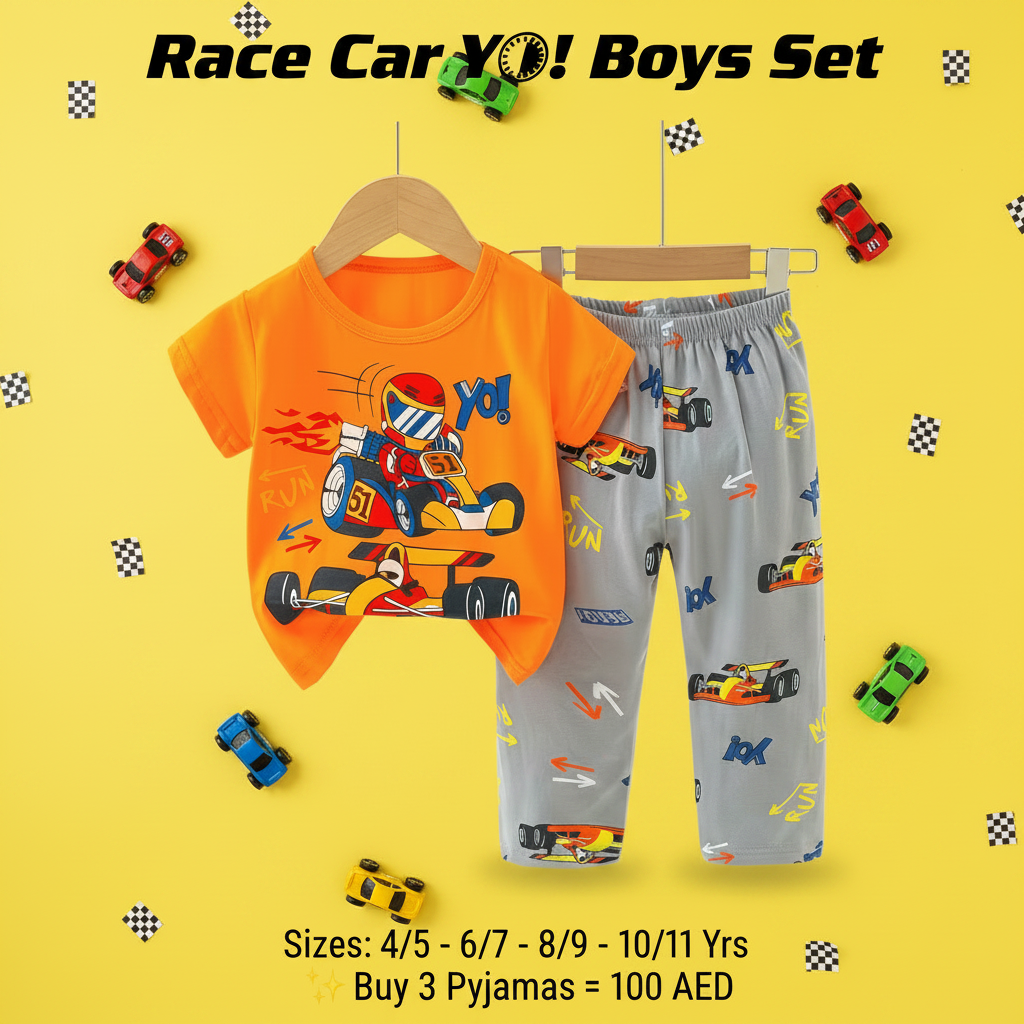 Race Car YO! Boys Pyjama Set