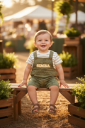 Baby Boys Disney George Lion King Simba Dungaree & Striped T-Shirt Set