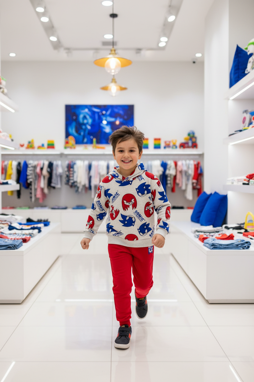 Kids Zara Sonic the Hedgehog Hoodie & Jogger Set
