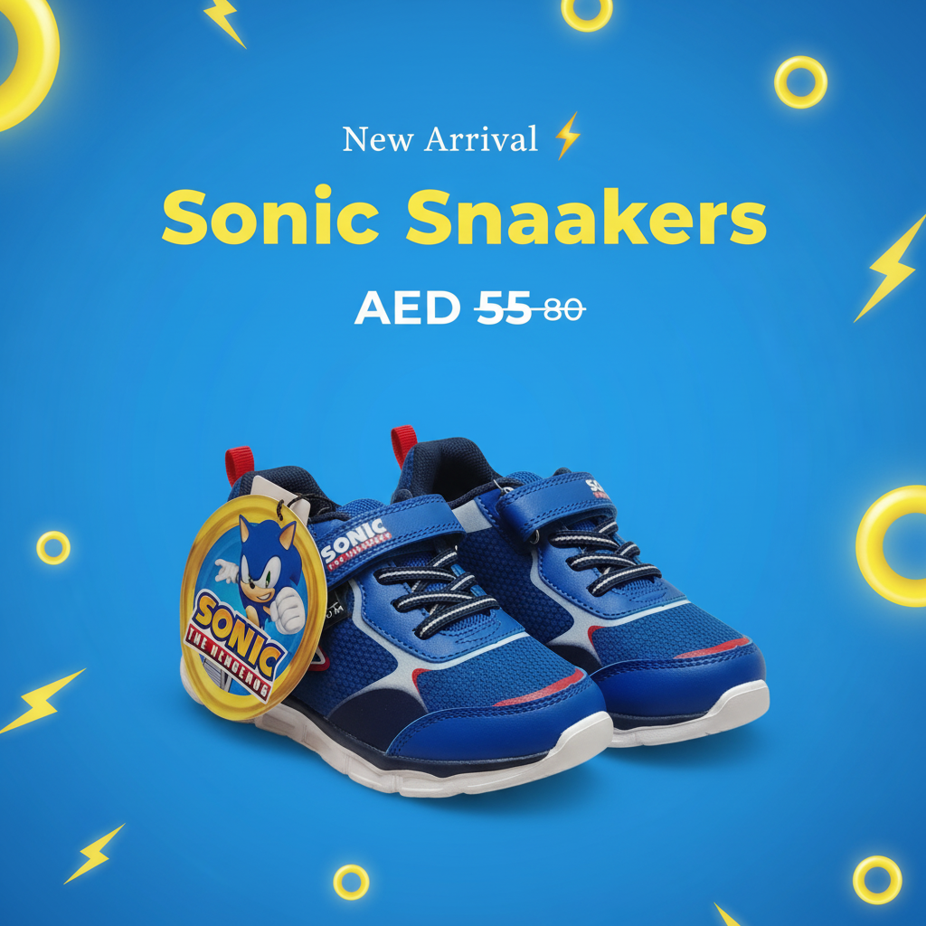 Sonic the Hedgehog Light-Up Sneakers for Boys - Blue & Red
