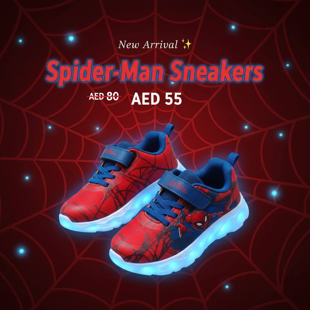 Spider-Man Web Sneakers for Boys - Red & Blue
