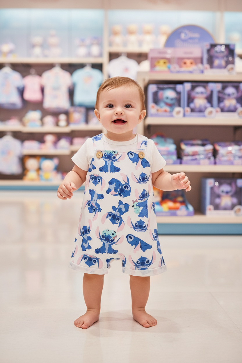 Stitch All-Over Print Baby Dungaree Set – Disney Original