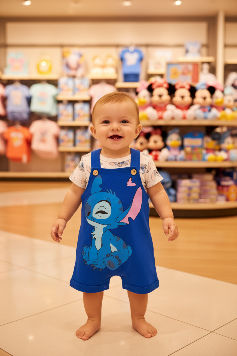 Stitch Baby Dungaree Set – Disney Original