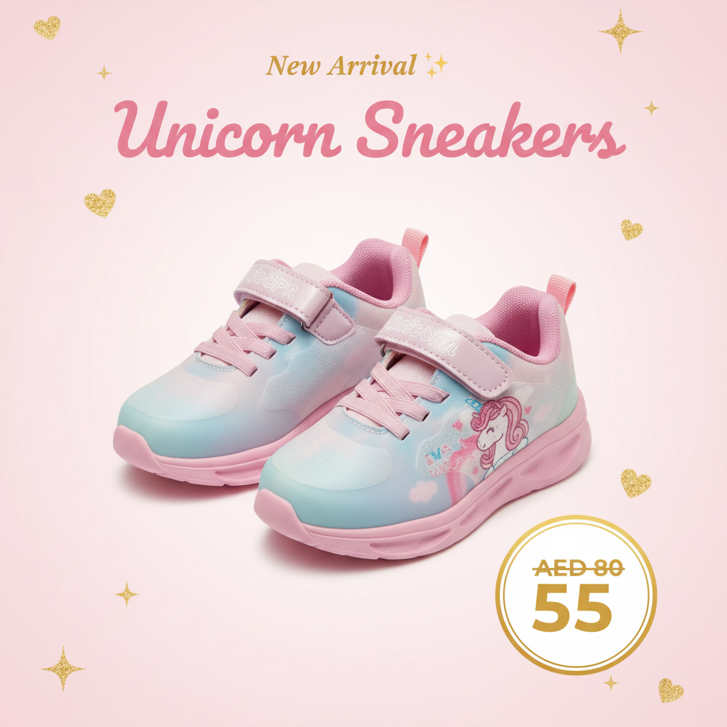 Disney Stitch Light-Up Sneakers for Girls - Blue & Pink