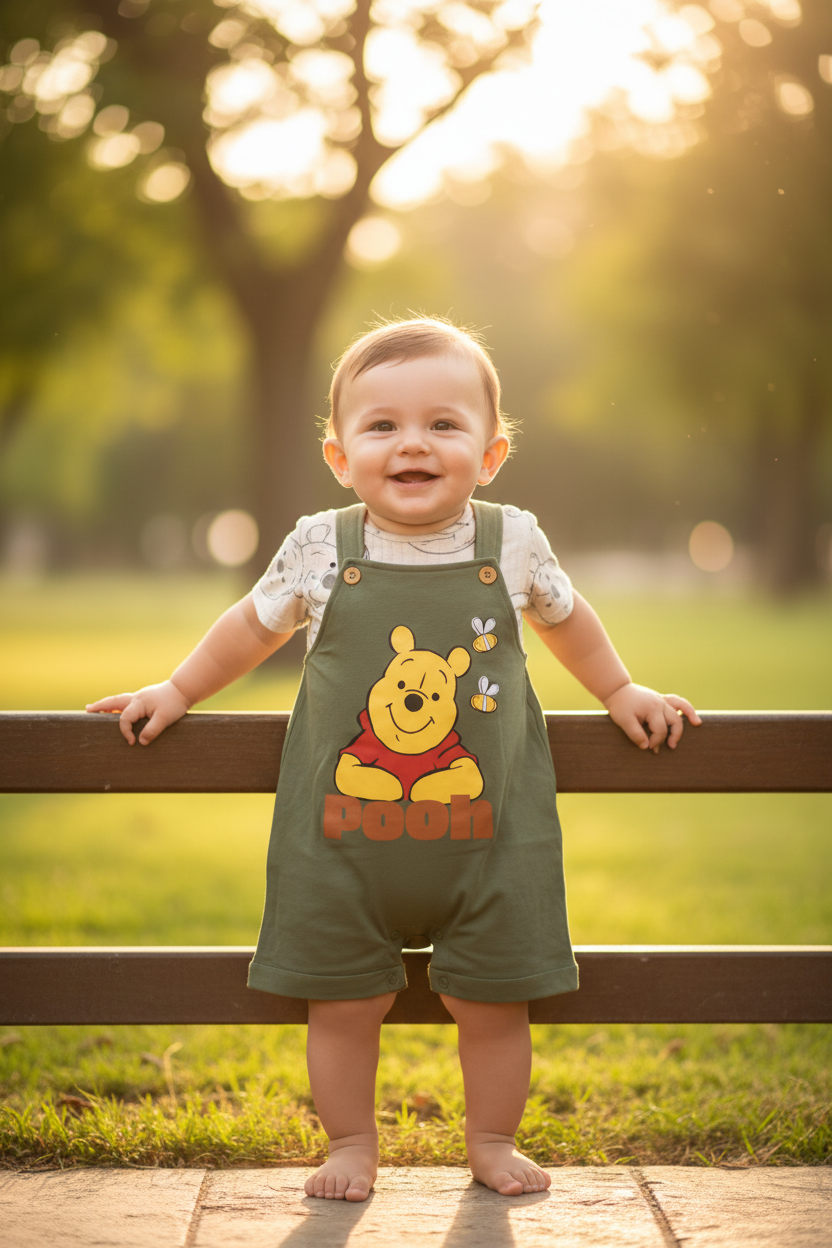 Winnie the Pooh Baby Dungaree Set – Disney Original