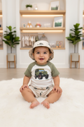 Baby Boys Wrangler 3-Piece Set – Bodysuit, Shorts & Jeep Print Hat
